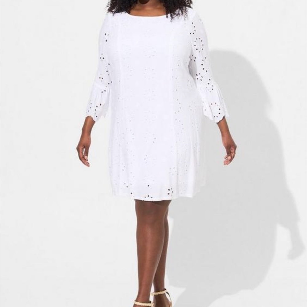 Torrid chalis eyelet dress